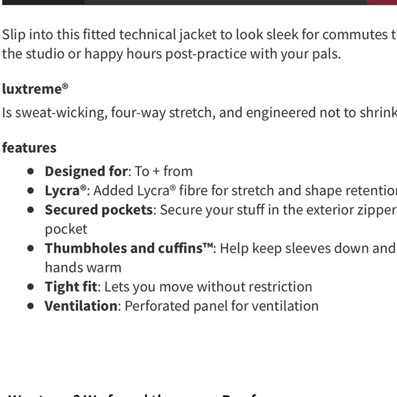 Lululemon Sleek Essentials Jacket - Picture 8 of 8